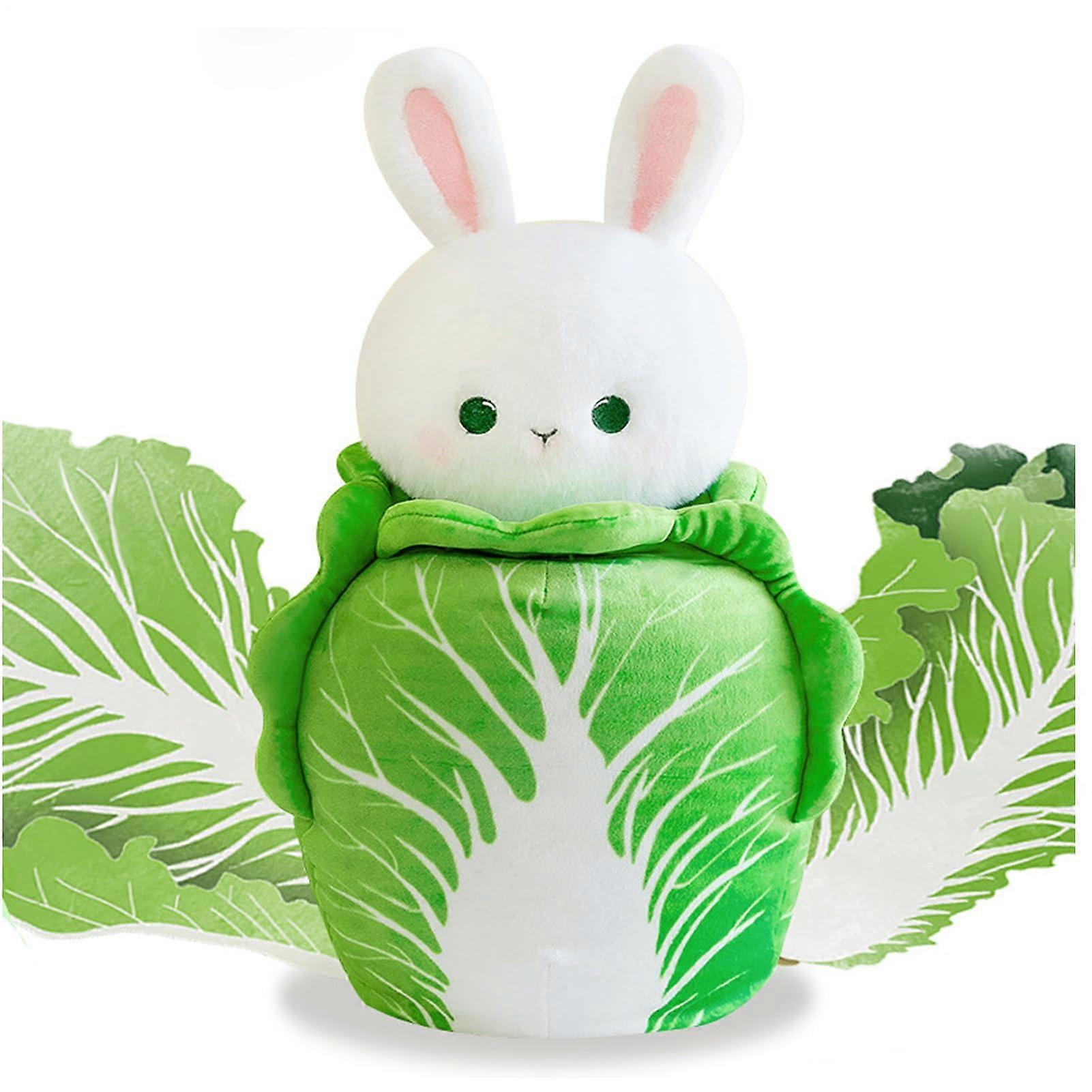 Bunny Stuffed Animal | Soft Plush Cabbage Rabbit Doll for Kids | Huggable Plush Toy for Boys and Girls | 12-Inch Cabbage Rabbit Model