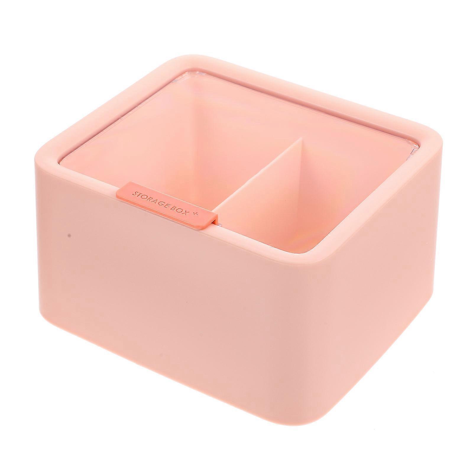 Storage Cotton Pad Box Rectangular Shape Clear Lid For Cotton Pads And Lipsticks 14.5X13X8CM 1Set