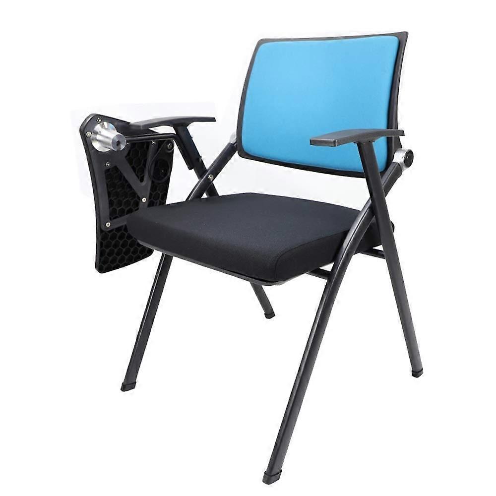 Office Folding Chair with Removable Backrest, Conference Chair with Writing Tablet for Meeting Rooms and Training Sessions