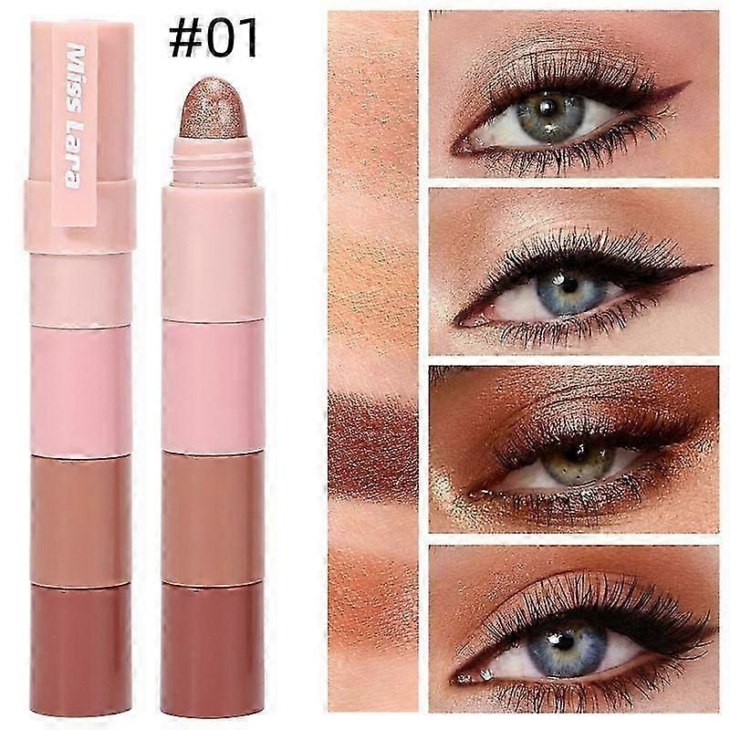 Eyeshadow Pencil 4 in 1 Matte Fine Eyeshadow Stick Highly Pigmented Eyeshadow Face Eyes Highlighter Pen Long Lasting Shimmer Eyeshadow Pen