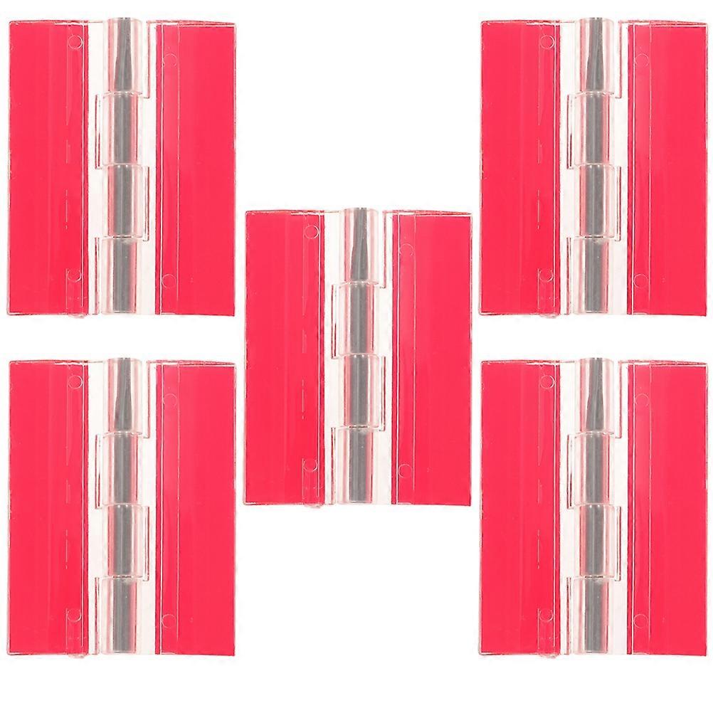 Transparent Piano Hinge Acrylic Hinges For Plastic Boxes High Precision Compact Size 5Pcs