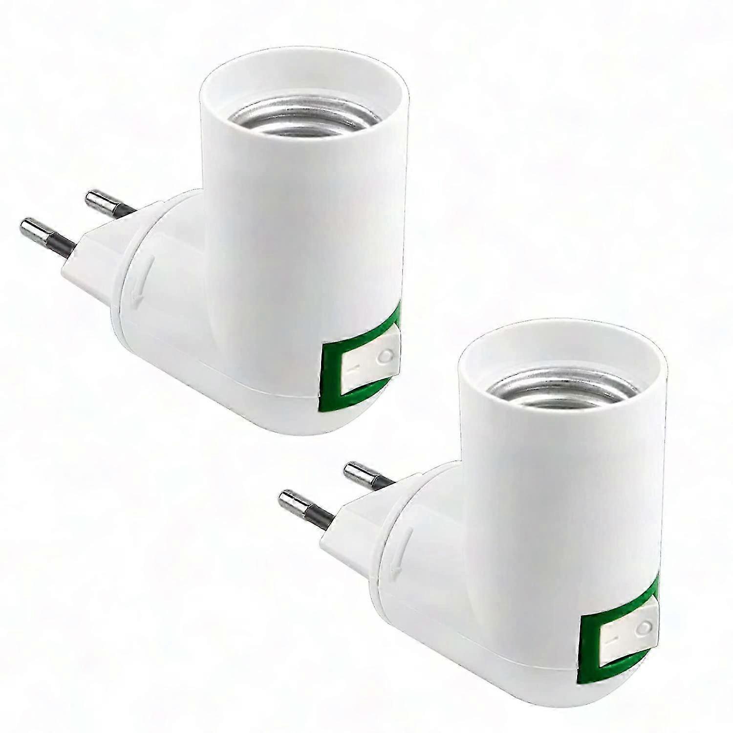 E27 Smart Socket for Wall Lights, LED Holder, AC 230V Compact Indoor Lamp, Spot Light Set of 2 (Bulbs Not Included)