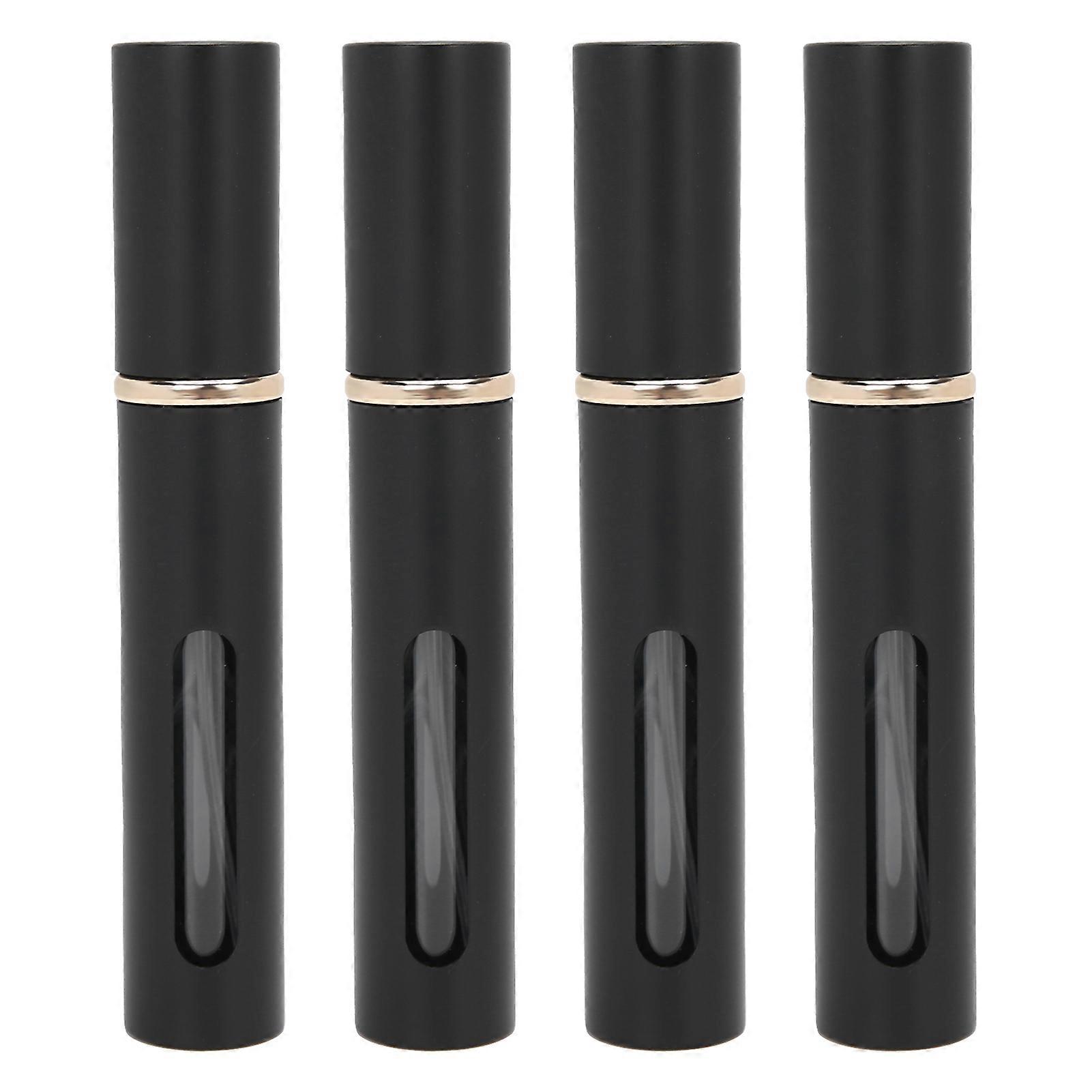 4pcs 10ml Perfume Bottle Portable Glass Empty Refillable Press Perfume Bottle Set