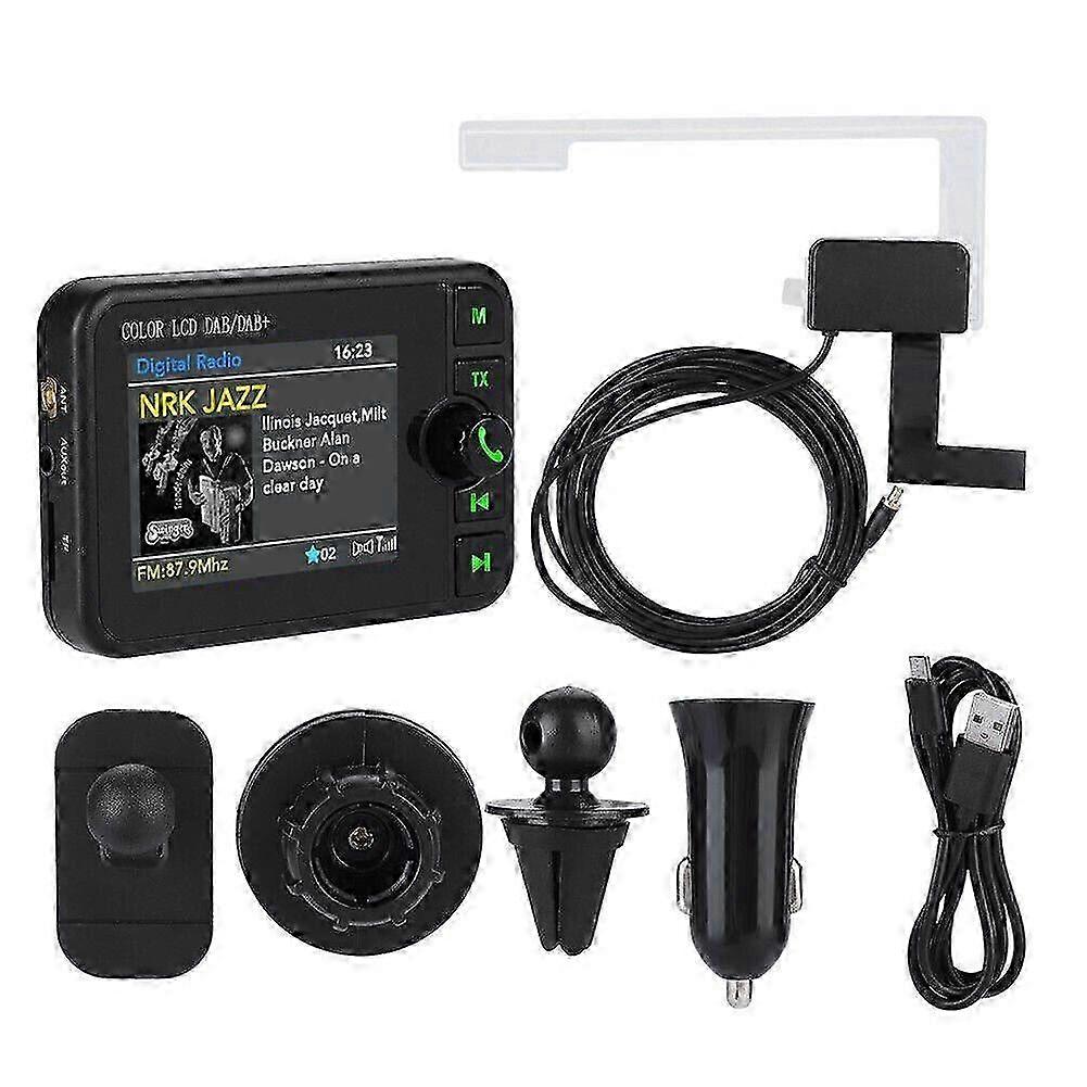 Dab Radio Receiver In Car Stereo Sound Digital Signal Broadcast Adapter Dab+ Antenna Bluetooth-Compatible Mp3 Fm Transmitter NEW