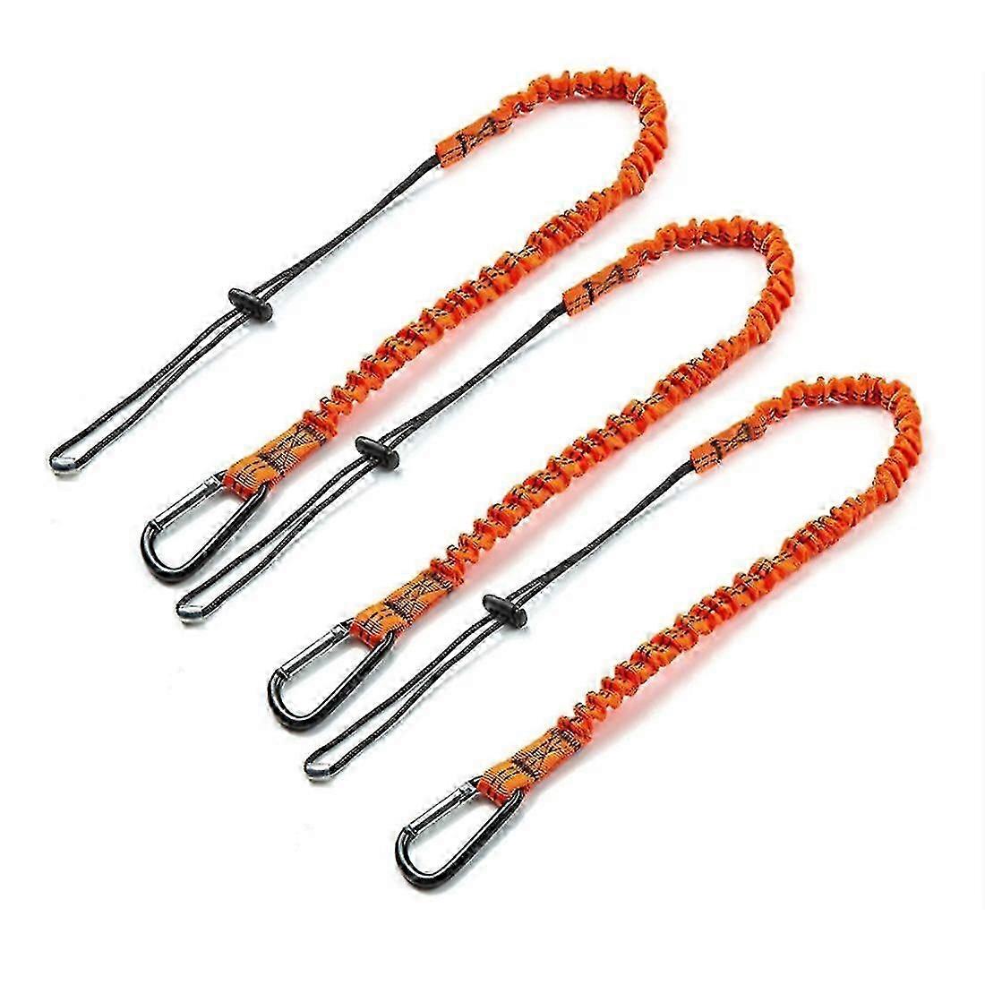 Set di 3 pezzi Cordino di sicurezza con moschettone Cordino di sicurezza ammortizzante Cordino di sicurezza regolabile Nuovo design