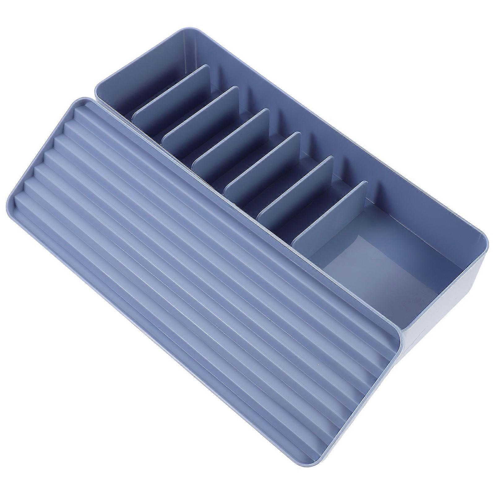 Blue Cable Storage Box with Lid for Home Organization Made of Durable Material 1 Pc