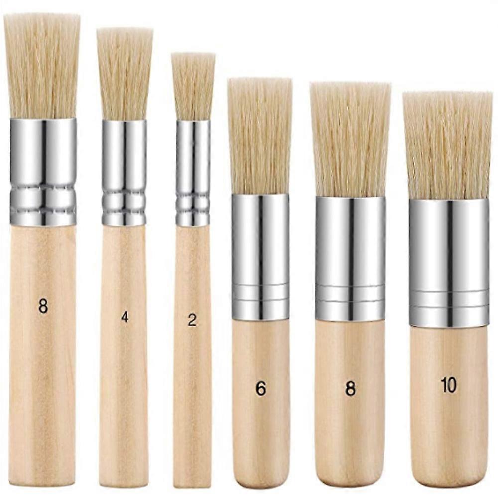 6pcs Lightweight Professional Paint Brushes for Watercolor, Acrylic & Oil Painting – Comfortable Handle, Versatile Art Tools for All Skill Levels