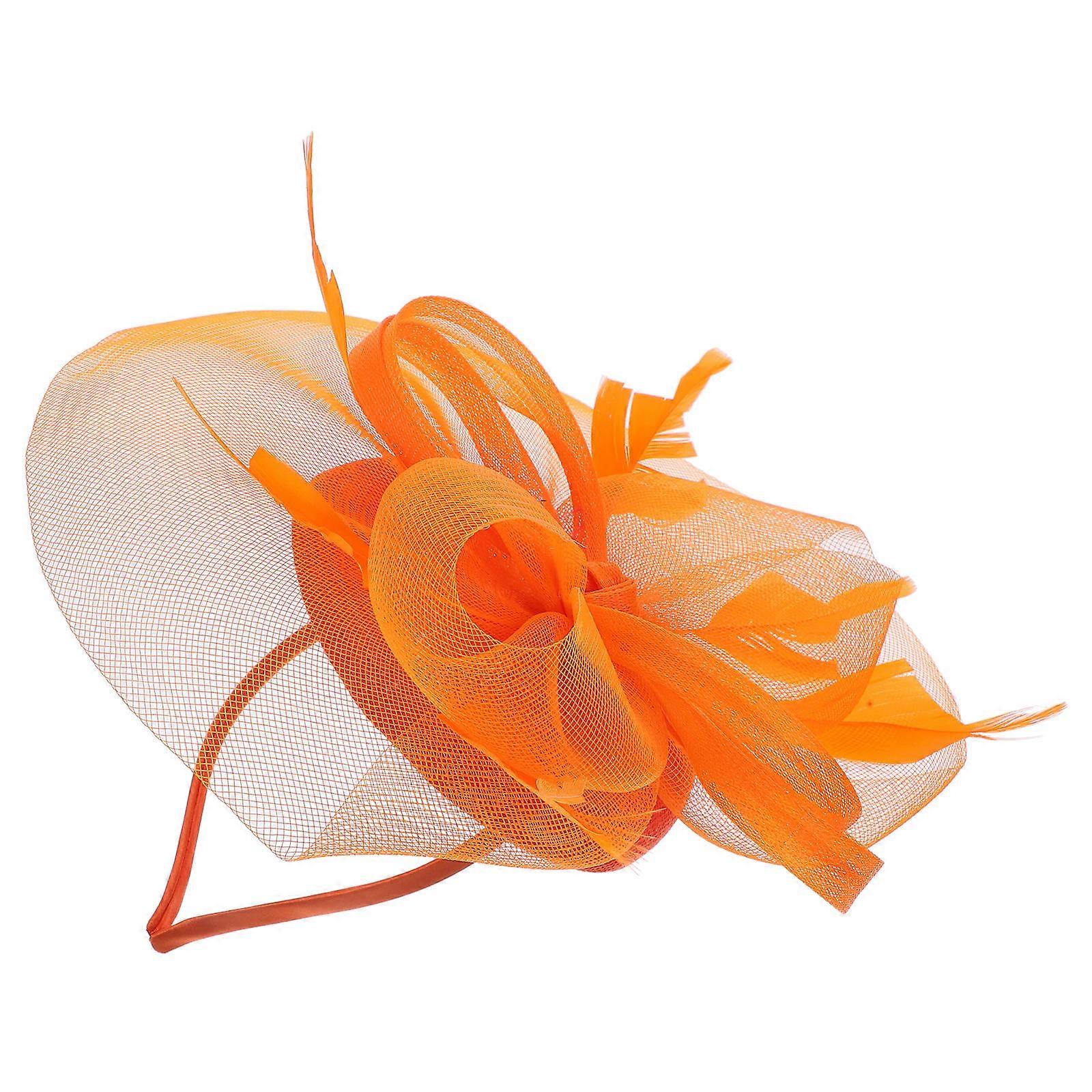 Fascinators للنساء حفلة شاي غطاء رأس منحني شاش 1 مجموعة