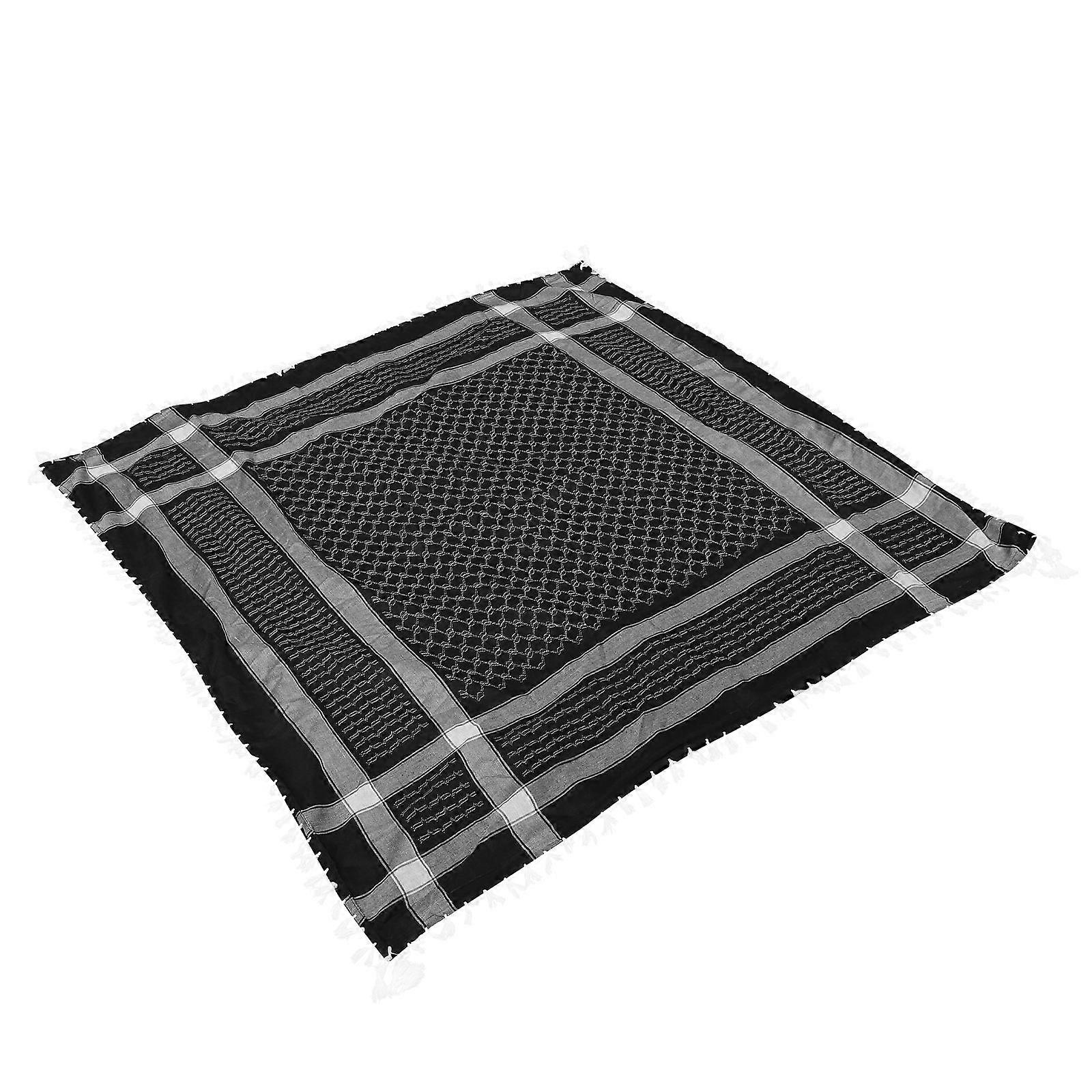 Foulard arabe avec pompons - Écharpe en coton polyester durable pour hommes et femmes - Cou et foulard élégants pour les sports de plein air et les vêtements quotidiens