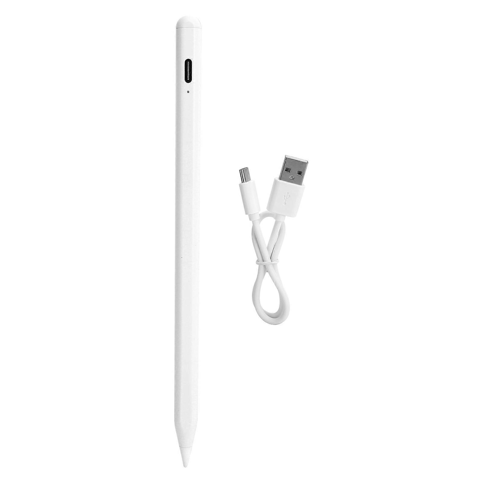 Capacitive for ipad Tablet Computer Special Stylus Touch Painting Pen with TypeC Cable(k16 White )