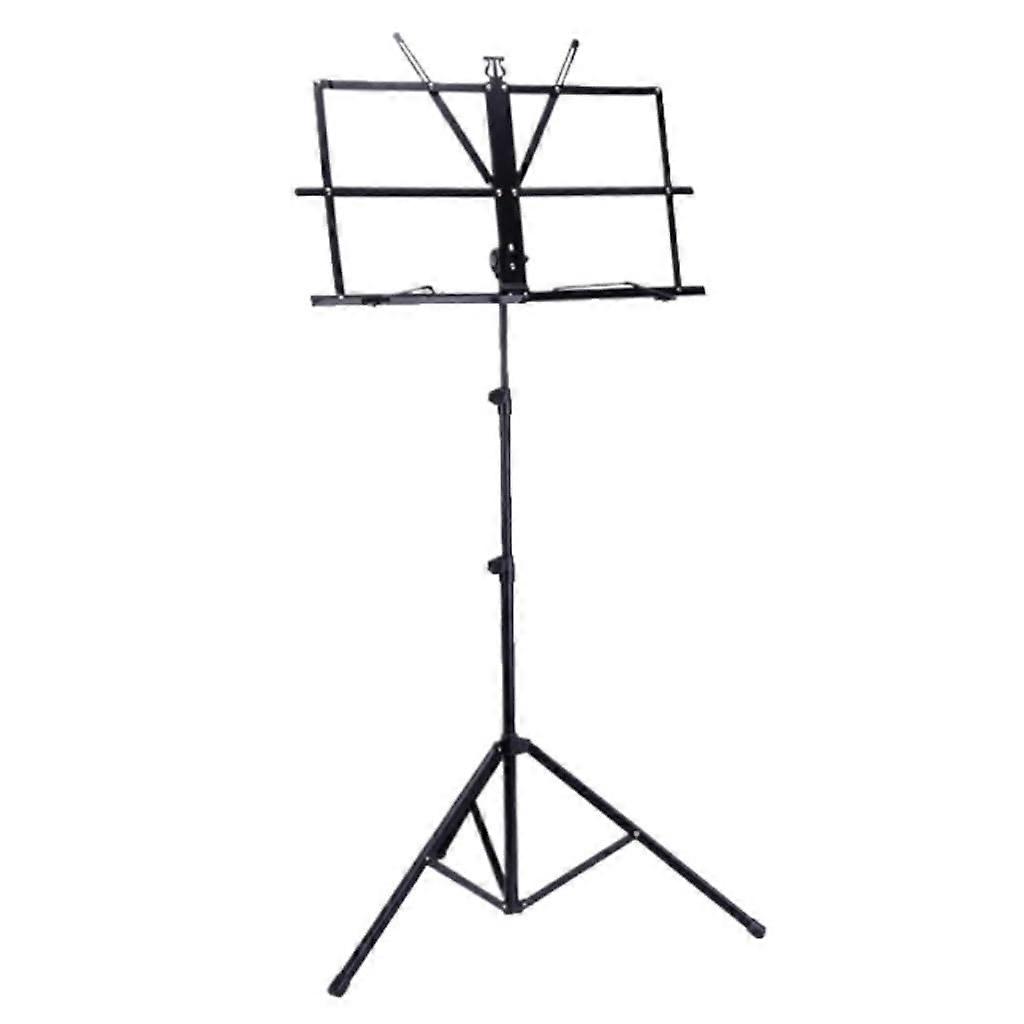 Portable Music Stand for Violin, Guzheng, and Guitar, Adjustable Folding Design with Carrying Bag, Professional Black Model