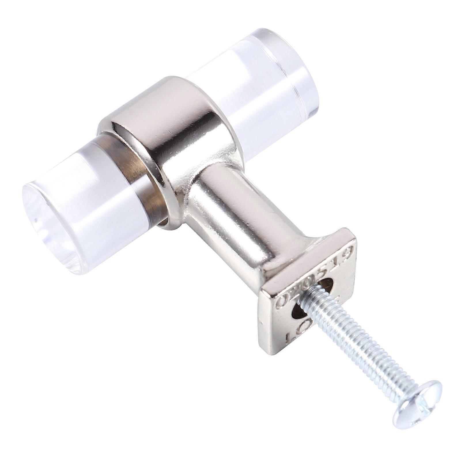 Cupboard Pull Handles Simple Smooth Surface Modern Cabinet Handle Transparent Silver 4X3.8cm 6Pcs