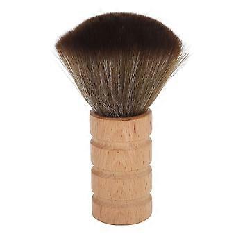 Barber Neck Duster Brush Soft Hair Wooden Handle Hair Sweeping Cleansing Brush for Face NeckYMMR)