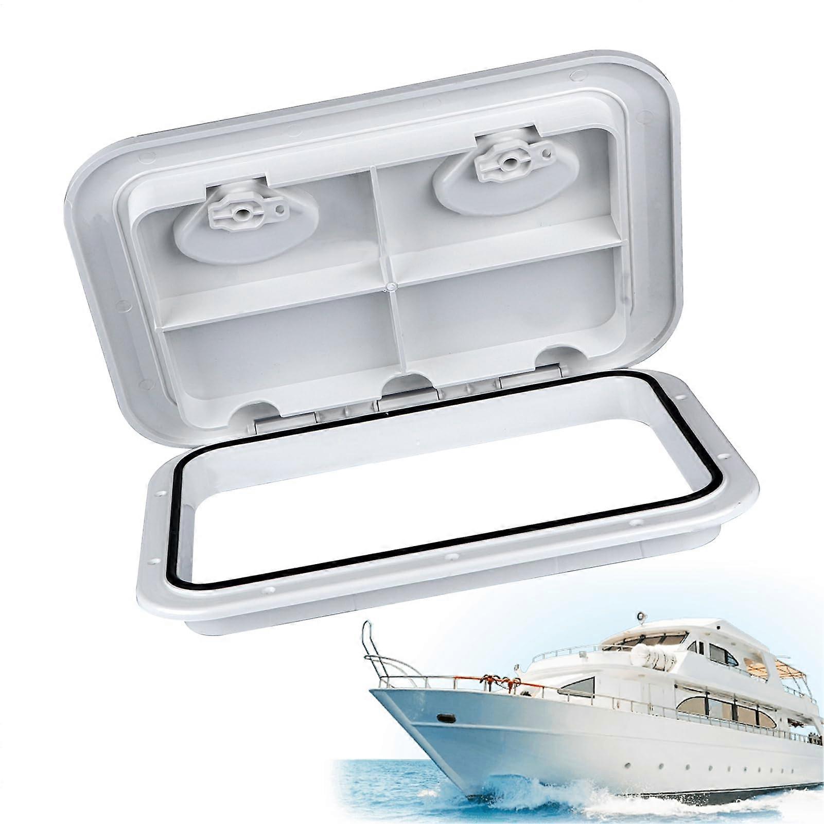 Bootsluke Rechteckige Zugangsluke für Boote, Yachten Wohnmobile Weiß, 44x31,5cm