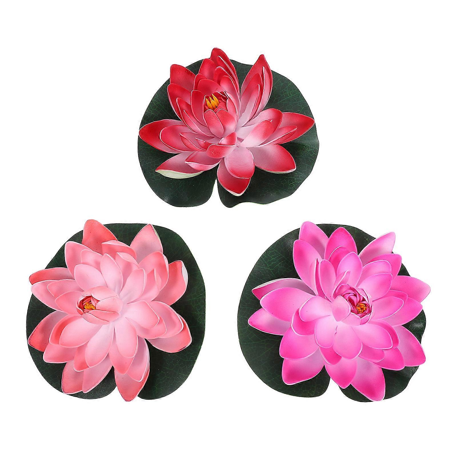Floating Plants Aquarium Artificial Floating Plants Realistic Style For Water Features 3Pcs