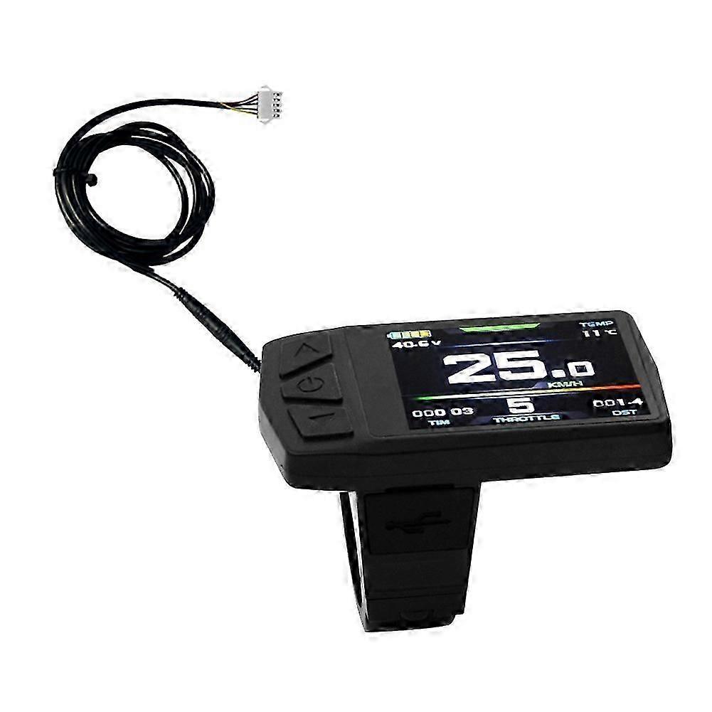 Electric Bike KT-TF01U LCD Display Meter 24V 36V 48V Connection Plug Ebike Intelligent Display with