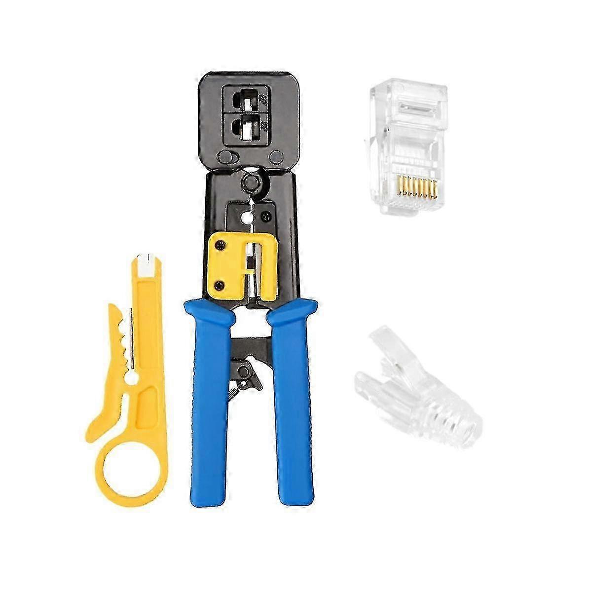 AURA Multi-functional Through Hole Crystal Head Sheath Network Tool Wire Stripper Extruded Crimping Net