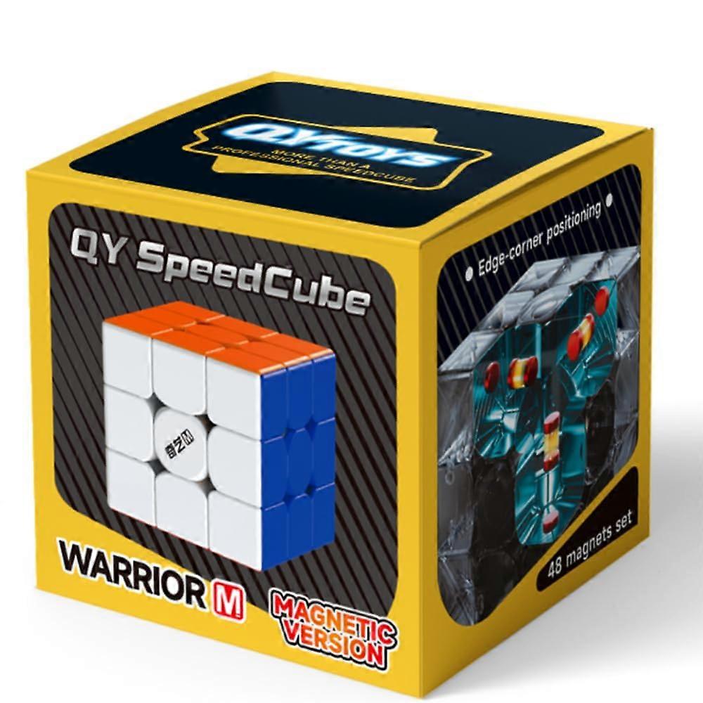 QY Toys Warrior M 3x3 Magic Cube Stickerless Magnetic Speed Cube Puzzle QY 3x3x3 Puzzle Speed Cube