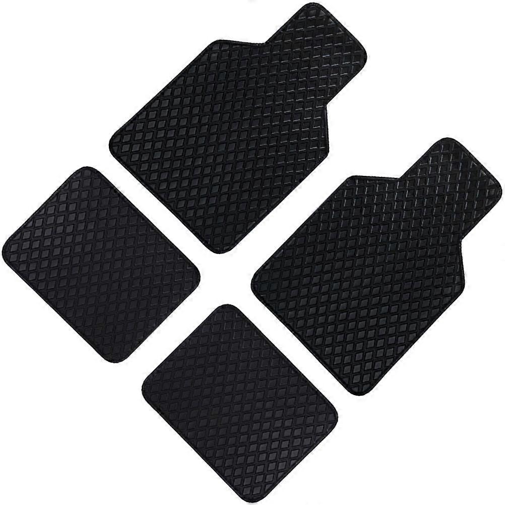 4pcs Durable Car Floor Mats for Front and Rear – PU Classic Design, Slip Resistant, Easy to Clean and Wear Resistant