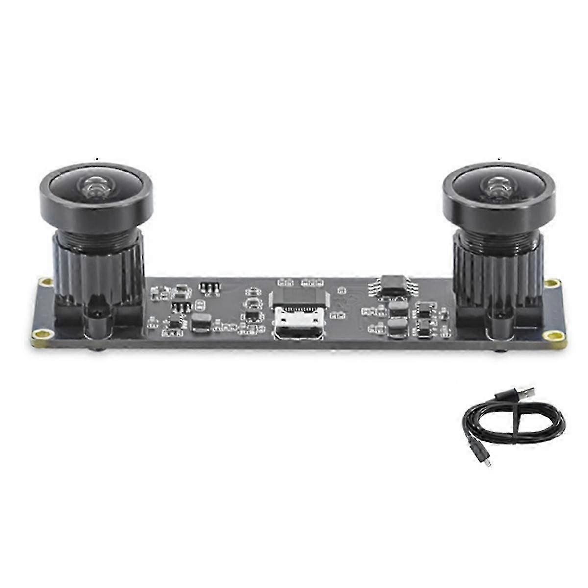 Synchrone 3D Stereo VR USB-camera 3840X1080P 4MP 60Fps Mini USB Dual Camera Module met 130 graden groothoeklensZwart SZRH A-J
