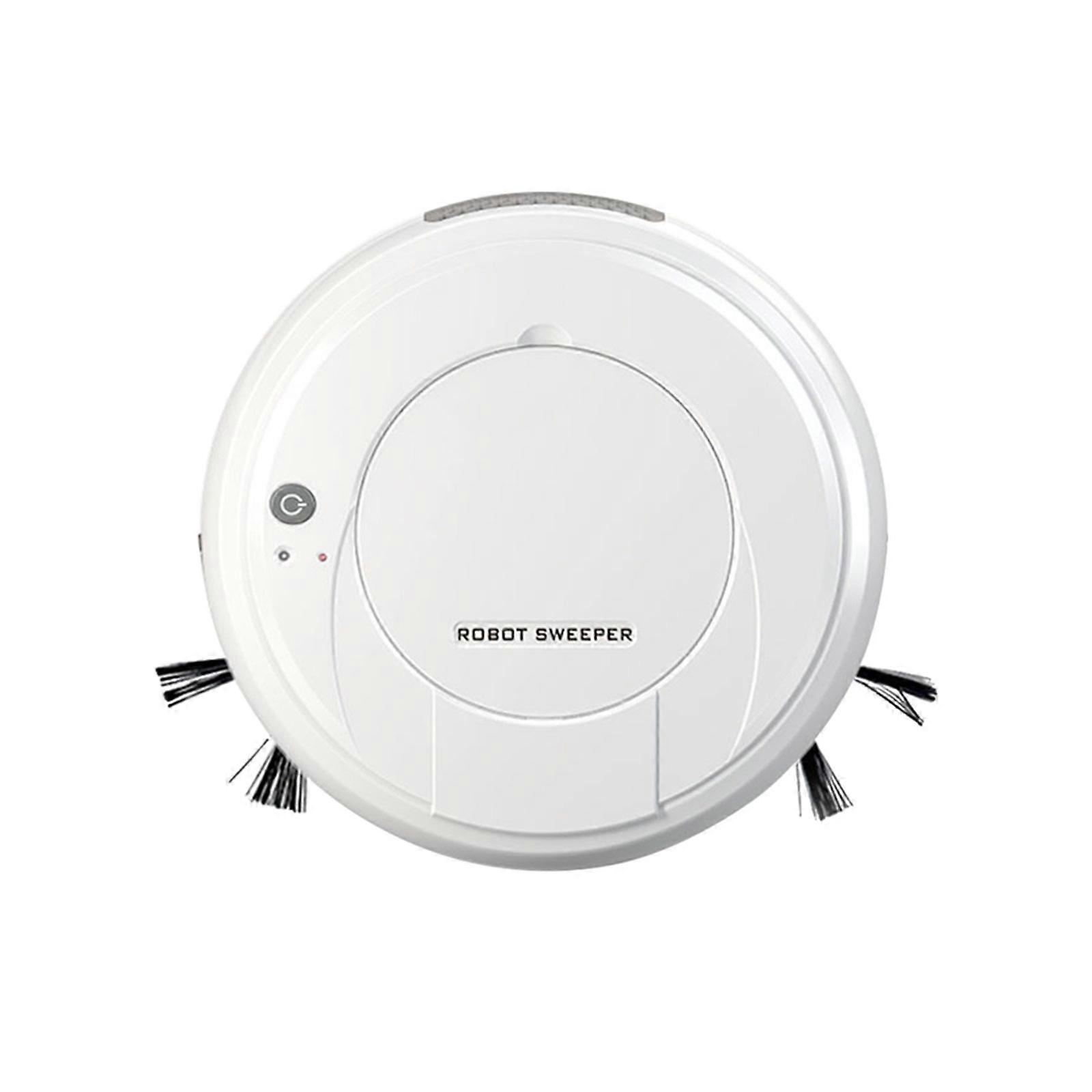 Multifunctional Robot Floor Cleaner Portable Vacuum Cleaner For Tile Floor White 25.8X6.5 Cm Dry And Wet Sweeping 1Pack