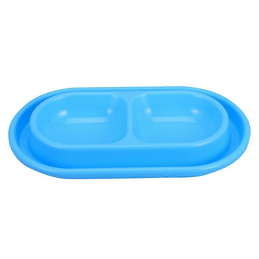 Sky- -Resistant Dual Pet Food Bowl with Water Tray for Dog Indoor Outdoor Use Medium Small