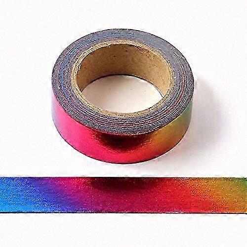 Rainbow Foil Washi Tape, Single Roll, Solid Color Design