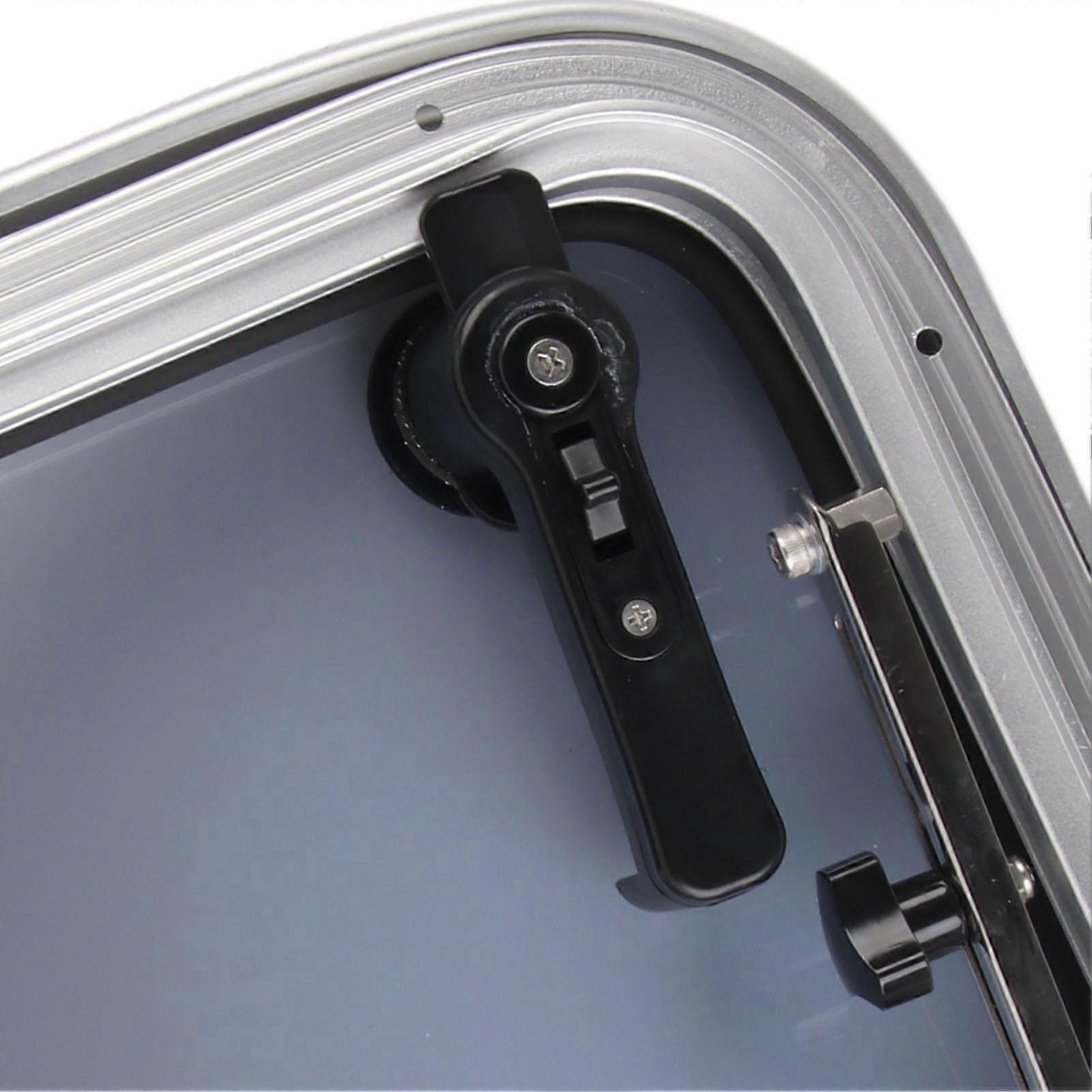 Square Porthole Length 360mm Width 360mm Push Out Portlight Window with Smoky Grey Tempered Glass for Boat Yacht Ship and RV