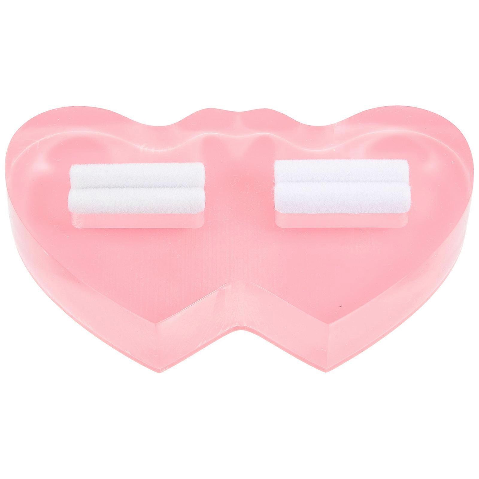 -Shaped Ring Holder for Display Use Portable Jewelry Organizer Acrylic Small Size