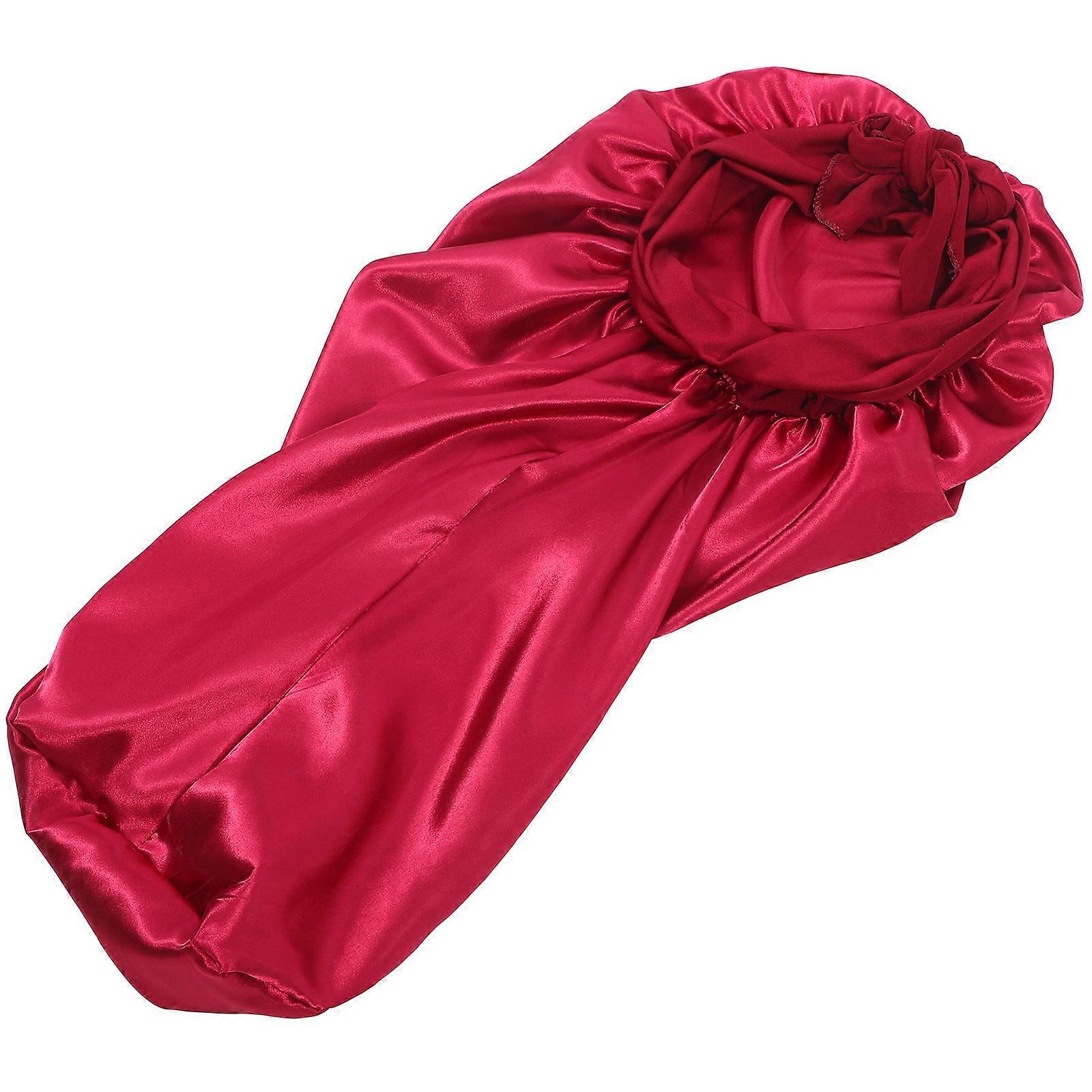 FRCOLOR Silk Bonnet for Women Satin Sleeping Cap Big Size for Braids and Dreadlock Hair