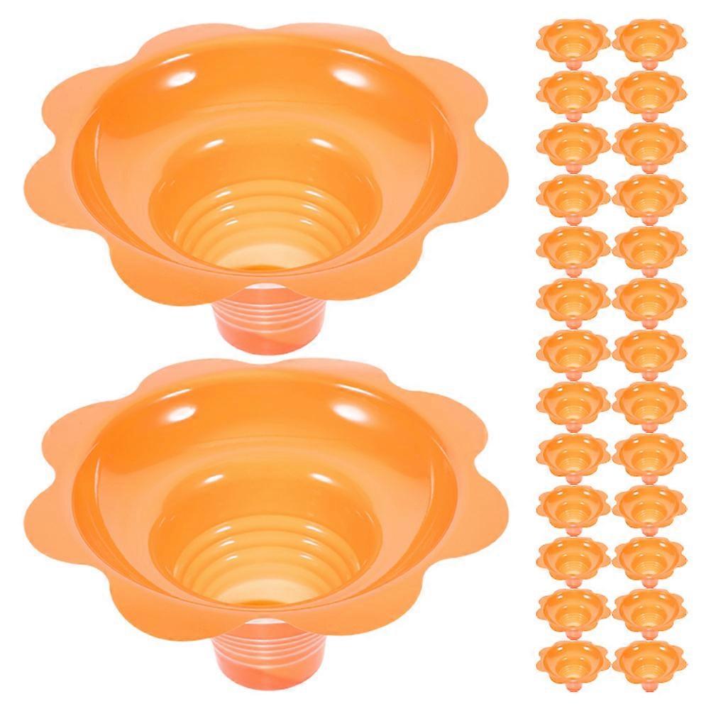 Orange PET Disposable Dessert Cups for Home Use Ideal for Ice Cream Pudding Jelly 2.75 Inches