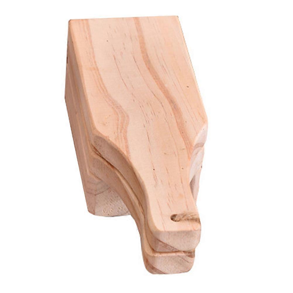 Solid Wood Plantain Press for Kitchen Light Brown Versatile Tool for Baking Cooking and Snack Making