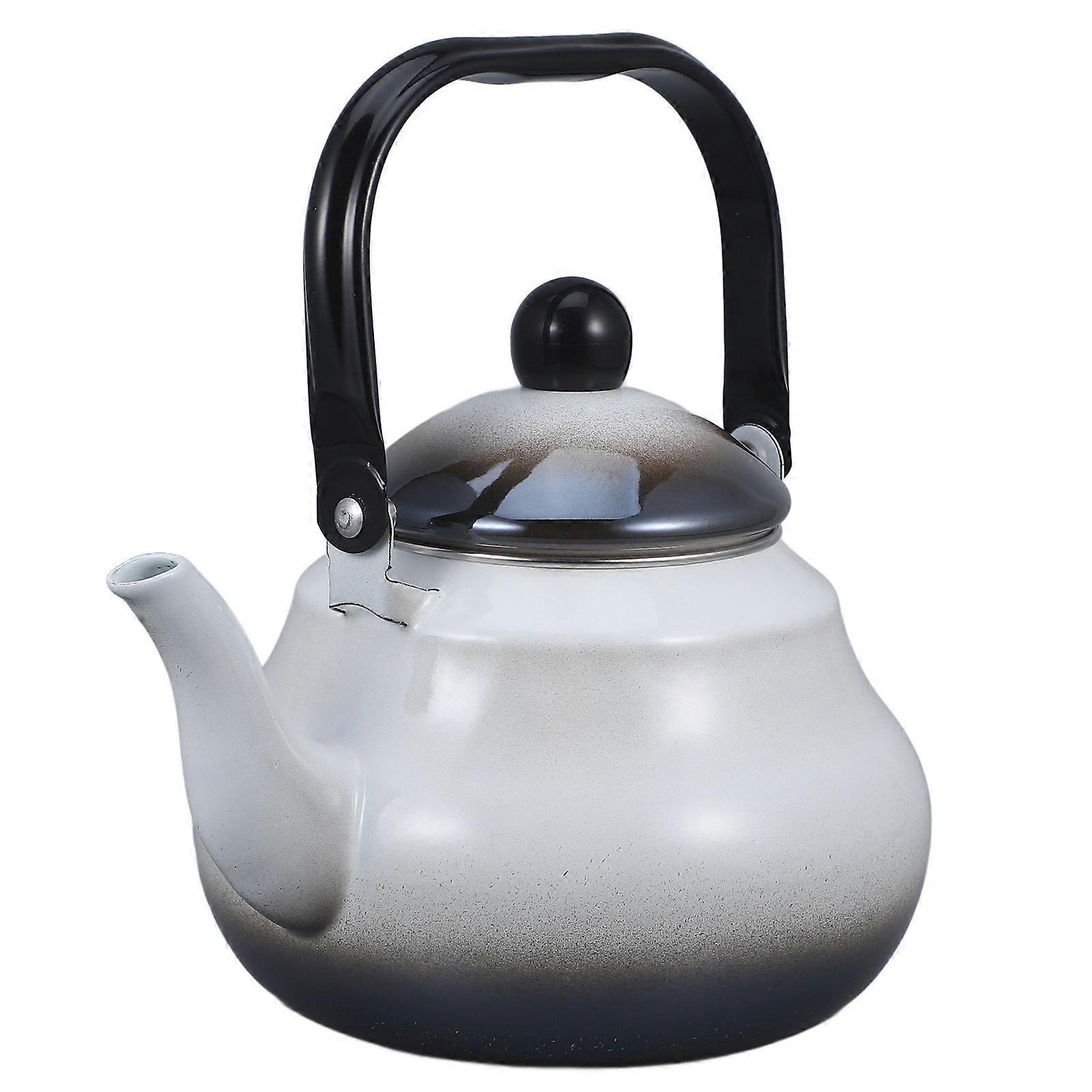 Tea Kettle Vintage Style Enamel Coffee Kettle Adults Storage 9.1×7.2×7.1in 1Pack