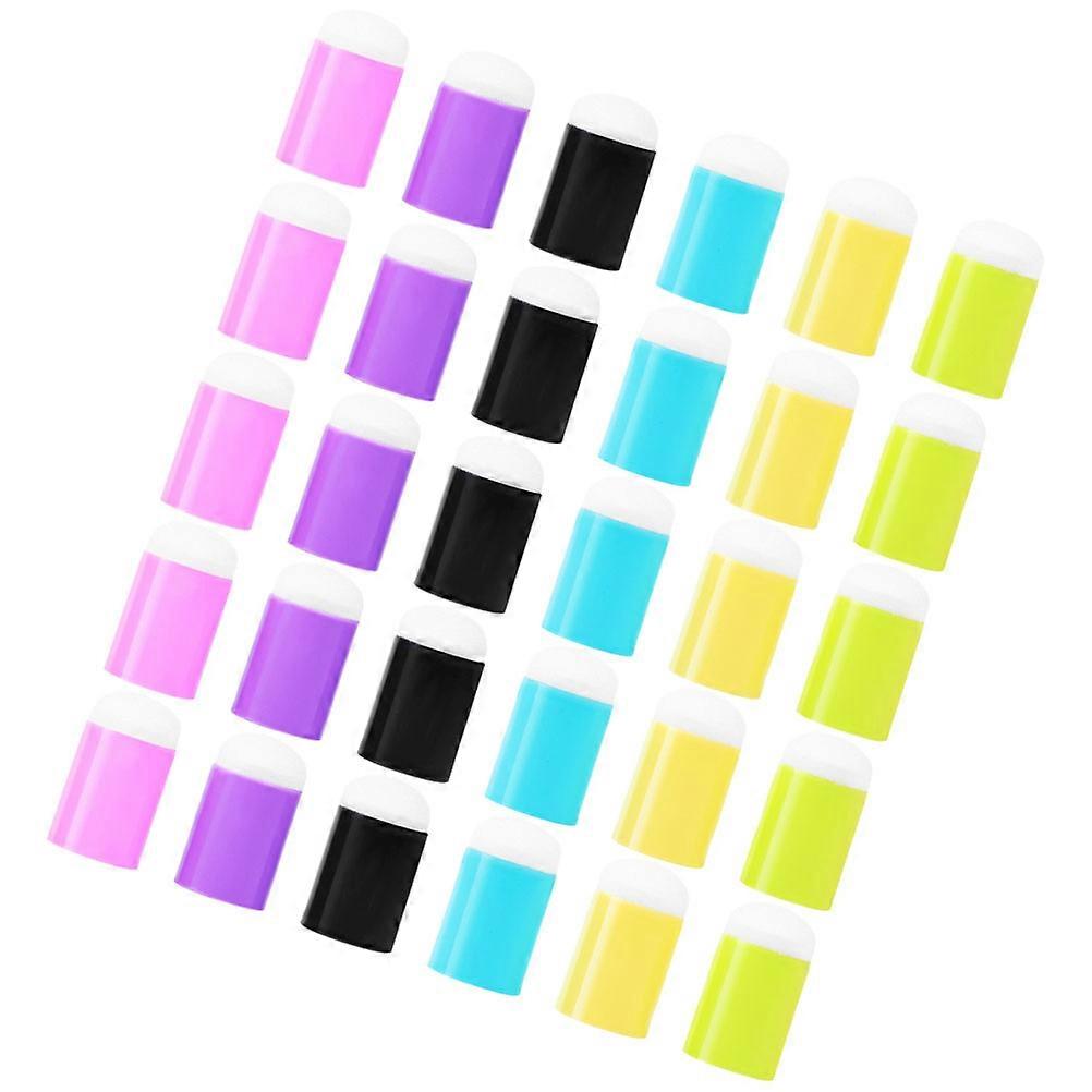 30pcs Assorted Color Finger Sponge Daubers for Painting and Crafting Durable Plastic and Sponge Tools