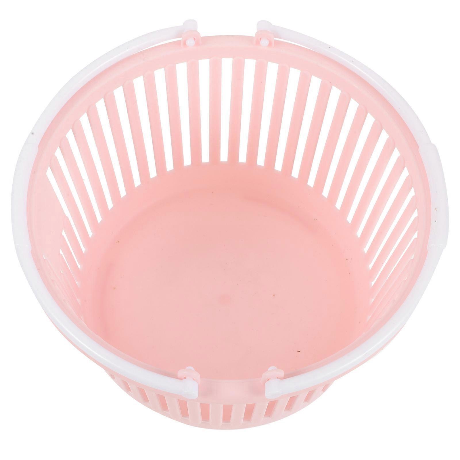 3pcs Mini Desktop Storage Baskets with Handles, Sturdy Holders for Home Office, Space Saving Organizers for Cosmetics, Stationery, and More, Pink &