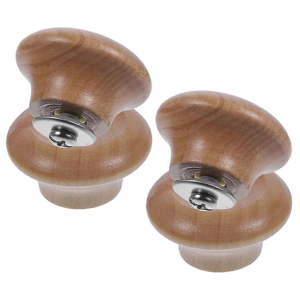 Compact Lid Knob Replacement Prevent Burns For Cookware Handles Light Brown 4Pcs