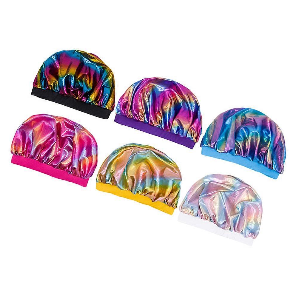Hair Bonnet Toddler Baby Sleeping Prevent Hair from Getting Wet Polyester Round 6Pcs