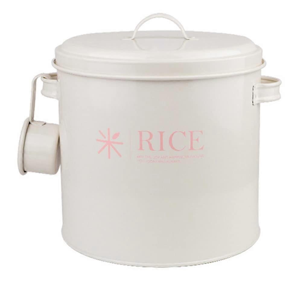 Sealed Bucket Flour Storage Container for Washing Powder, Grain, Dog & Cat Food - Durable Tin Design, 10L Capacity