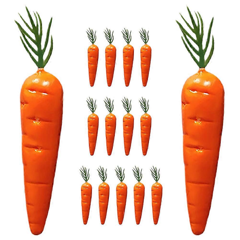 Lifelike Mini Artificial Carrots for Easter Decor Made from Foam Multi Color Perfect for Craft and Home Decor 15pcs