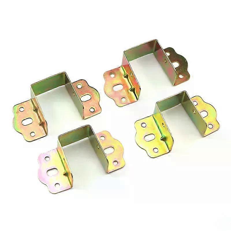 2/4/12PC Thickened bed frame fixator bed plate hanging buckle solid beam bracket plate support frame stainless steel hinge
