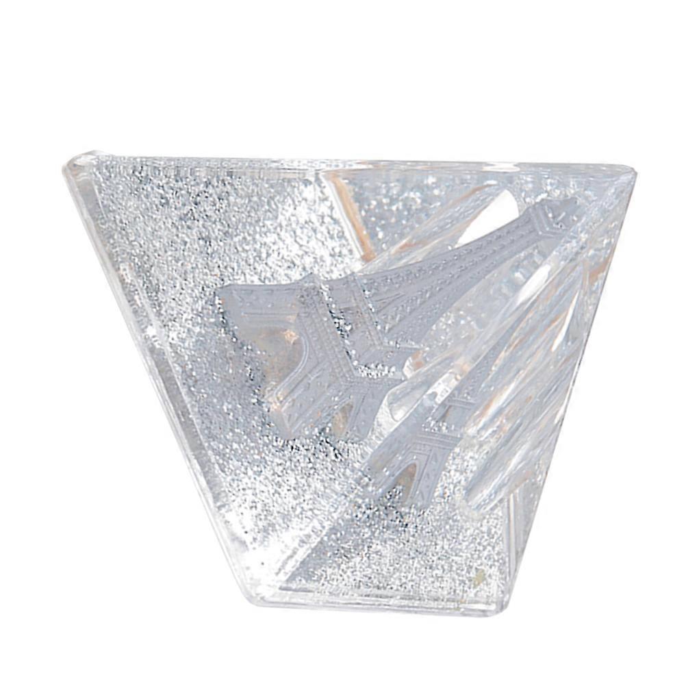 Elegant Silver Pyramid Pen Insert Holder For Home And Office Use 1Set With Creative Floating Design