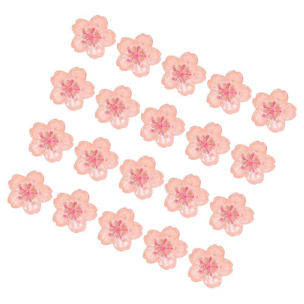 20Set Decorative Thumb Tacks Pink Color For Securing Photos Office Desk Accessories Cute Design Flower Shape