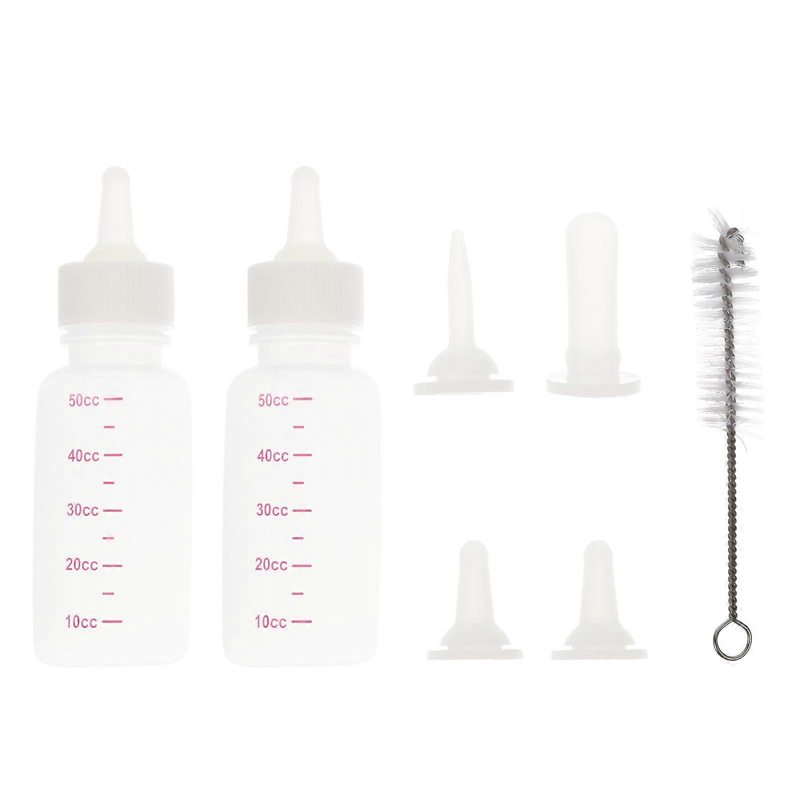 Silicone Pet Nursing Bottle for Home Transparent 50ml Small Capacity Ideal for Feeding Supplies