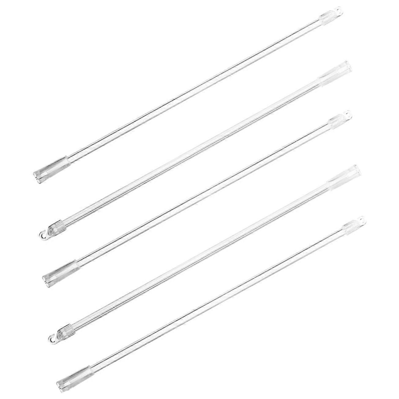 Transparent Curtain Rod with Hooks for Vertical Blinds Replacement 31.00X1.10X1.10CM