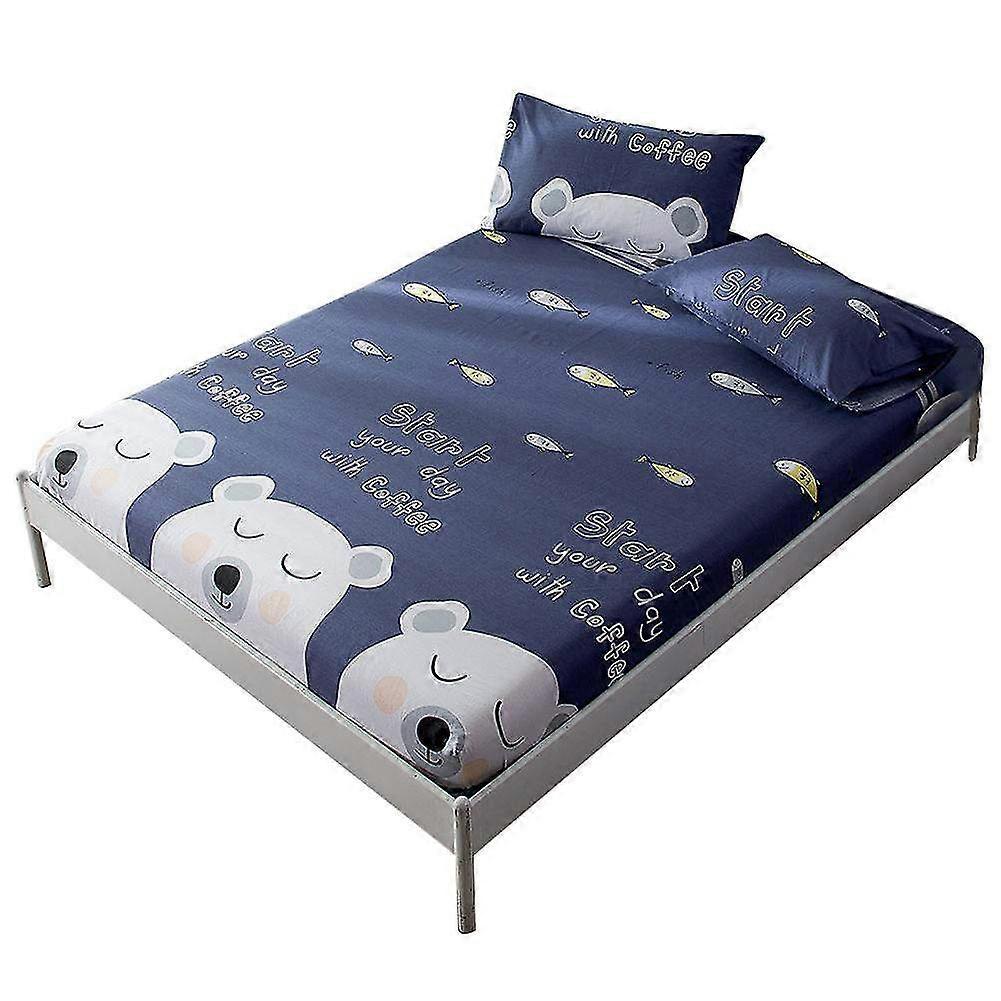 Soft & Comfortable 100% Cotton Fitted Sheet - Breathable Bed Sheet (180x200cm) for Ultimate Sleeping Experience