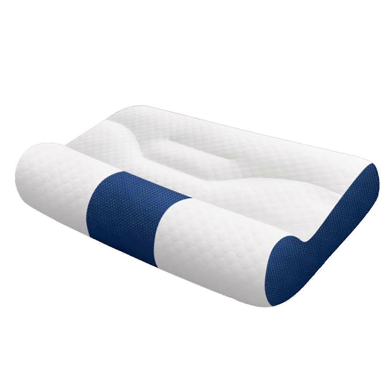 Nackenstuetzkissen Goose Down Neck Support Pillow With Ergonomic Orthopedic Memory Foam Core Sleep-Promoting Head Pillow