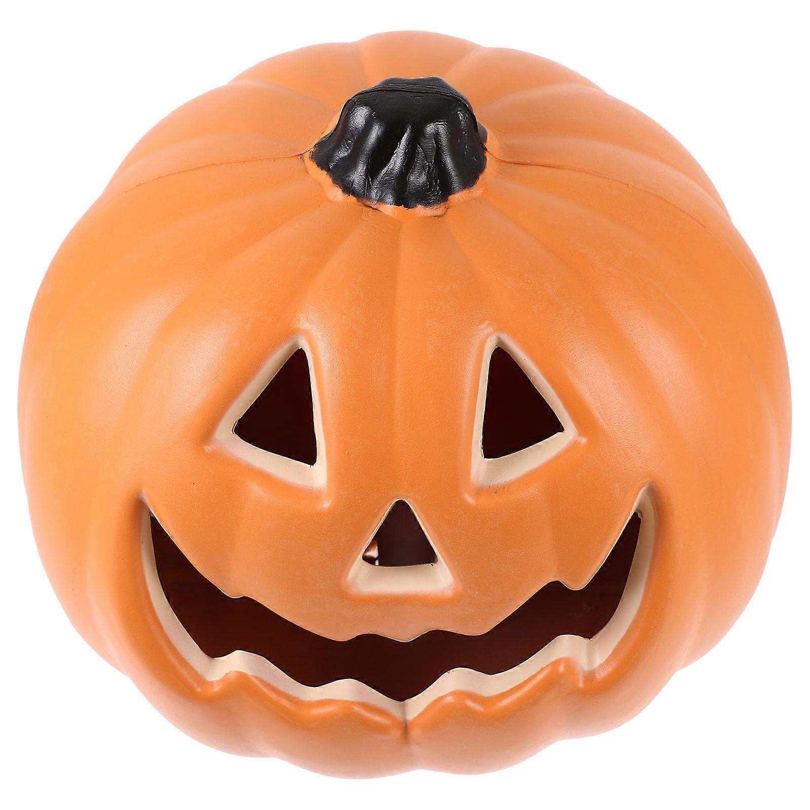 LED Pumpkin Lamp for Halloween Decor with 1Pcs Simulation Pumpkin Head Lantern