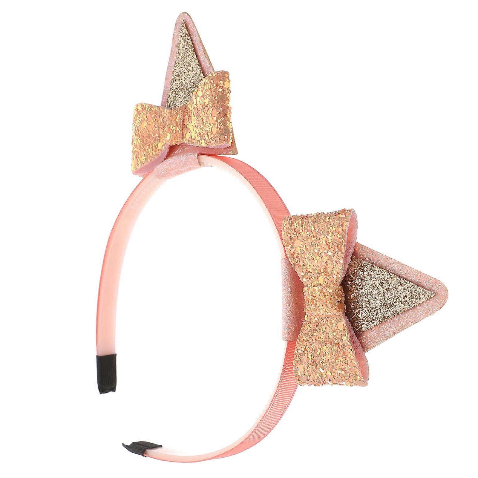 Girls Sequin Headband with Cat Ears, Durable Metal Material and Excellent Craftsmanship