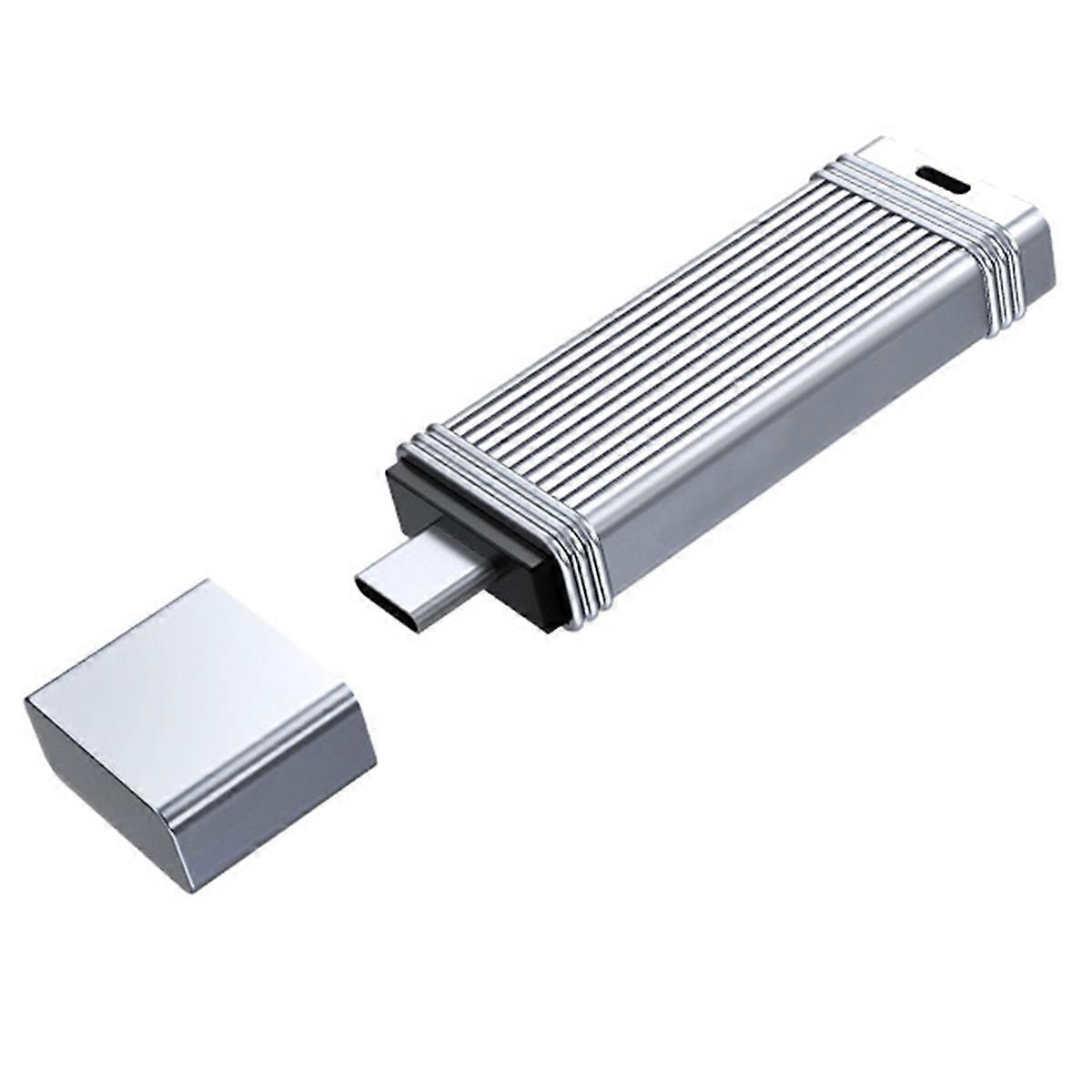 Portable Type C Flash Drive 128GB Storage Metal U Disk for Computer