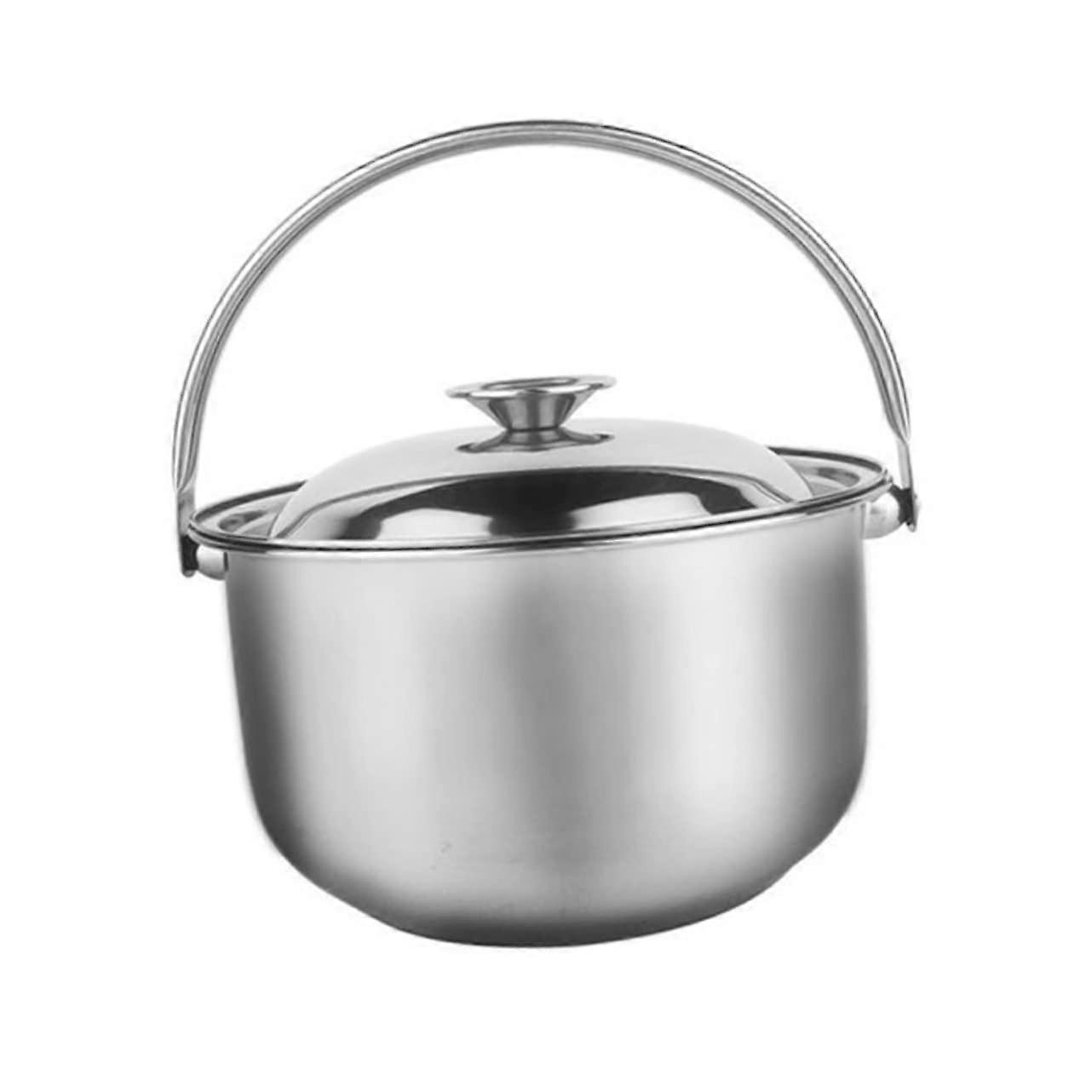 Lidded cooking pot, versatile soup pot, heatresistant for gas and induction stoves